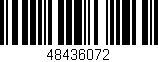 Código de barras (EAN, GTIN, SKU, ISBN): '48436072'