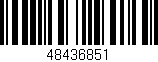 Código de barras (EAN, GTIN, SKU, ISBN): '48436851'