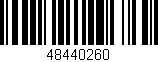 Código de barras (EAN, GTIN, SKU, ISBN): '48440260'
