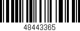 Código de barras (EAN, GTIN, SKU, ISBN): '48443365'