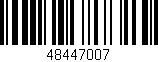 Código de barras (EAN, GTIN, SKU, ISBN): '48447007'