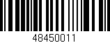 Código de barras (EAN, GTIN, SKU, ISBN): '48450011'