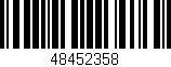 Código de barras (EAN, GTIN, SKU, ISBN): '48452358'