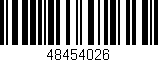 Código de barras (EAN, GTIN, SKU, ISBN): '48454026'