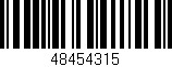 Código de barras (EAN, GTIN, SKU, ISBN): '48454315'