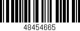 Código de barras (EAN, GTIN, SKU, ISBN): '48454665'