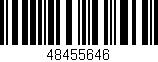 Código de barras (EAN, GTIN, SKU, ISBN): '48455646'