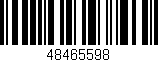 Código de barras (EAN, GTIN, SKU, ISBN): '48465598'