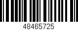 Código de barras (EAN, GTIN, SKU, ISBN): '48465725'
