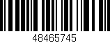 Código de barras (EAN, GTIN, SKU, ISBN): '48465745'