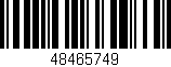 Código de barras (EAN, GTIN, SKU, ISBN): '48465749'