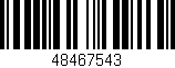 Código de barras (EAN, GTIN, SKU, ISBN): '48467543'