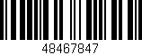 Código de barras (EAN, GTIN, SKU, ISBN): '48467847'