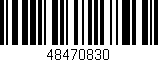 Código de barras (EAN, GTIN, SKU, ISBN): '48470830'