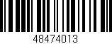 Código de barras (EAN, GTIN, SKU, ISBN): '48474013'