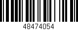 Código de barras (EAN, GTIN, SKU, ISBN): '48474054'