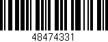 Código de barras (EAN, GTIN, SKU, ISBN): '48474331'