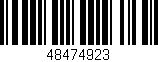 Código de barras (EAN, GTIN, SKU, ISBN): '48474923'