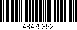 Código de barras (EAN, GTIN, SKU, ISBN): '48475392'