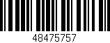 Código de barras (EAN, GTIN, SKU, ISBN): '48475757'