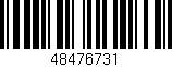 Código de barras (EAN, GTIN, SKU, ISBN): '48476731'