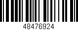 Código de barras (EAN, GTIN, SKU, ISBN): '48476924'