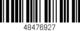 Código de barras (EAN, GTIN, SKU, ISBN): '48476927'