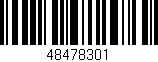 Código de barras (EAN, GTIN, SKU, ISBN): '48478301'