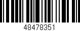 Código de barras (EAN, GTIN, SKU, ISBN): '48478351'