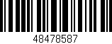 Código de barras (EAN, GTIN, SKU, ISBN): '48478587'