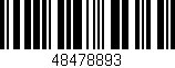 Código de barras (EAN, GTIN, SKU, ISBN): '48478893'
