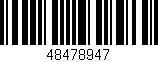 Código de barras (EAN, GTIN, SKU, ISBN): '48478947'