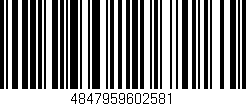 Código de barras (EAN, GTIN, SKU, ISBN): '4847959602581'