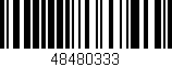 Código de barras (EAN, GTIN, SKU, ISBN): '48480333'