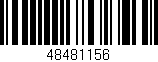 Código de barras (EAN, GTIN, SKU, ISBN): '48481156'