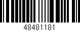 Código de barras (EAN, GTIN, SKU, ISBN): '48481181'