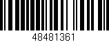 Código de barras (EAN, GTIN, SKU, ISBN): '48481361'