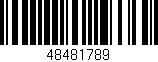 Código de barras (EAN, GTIN, SKU, ISBN): '48481789'