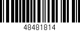 Código de barras (EAN, GTIN, SKU, ISBN): '48481814'