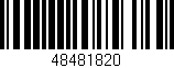 Código de barras (EAN, GTIN, SKU, ISBN): '48481820'