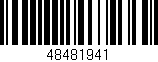 Código de barras (EAN, GTIN, SKU, ISBN): '48481941'