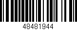 Código de barras (EAN, GTIN, SKU, ISBN): '48481944'