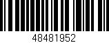 Código de barras (EAN, GTIN, SKU, ISBN): '48481952'