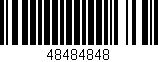 Código de barras (EAN, GTIN, SKU, ISBN): '48484848'