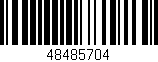 Código de barras (EAN, GTIN, SKU, ISBN): '48485704'