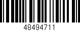 Código de barras (EAN, GTIN, SKU, ISBN): '48494711'