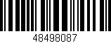 Código de barras (EAN, GTIN, SKU, ISBN): '48498087'