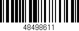 Código de barras (EAN, GTIN, SKU, ISBN): '48498611'