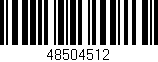 Código de barras (EAN, GTIN, SKU, ISBN): '48504512'