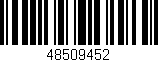 Código de barras (EAN, GTIN, SKU, ISBN): '48509452'